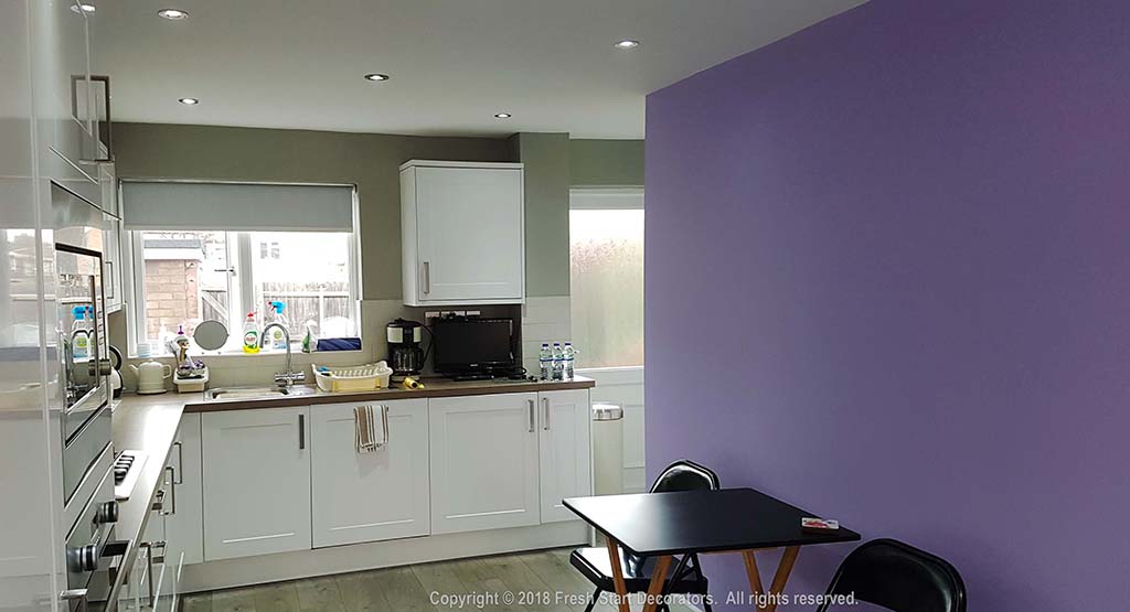 Kitchen painted and decorated by Fresh Start Decorators