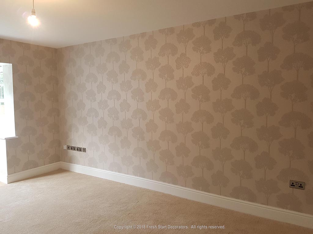 complete room wallpaper applied in birmingham